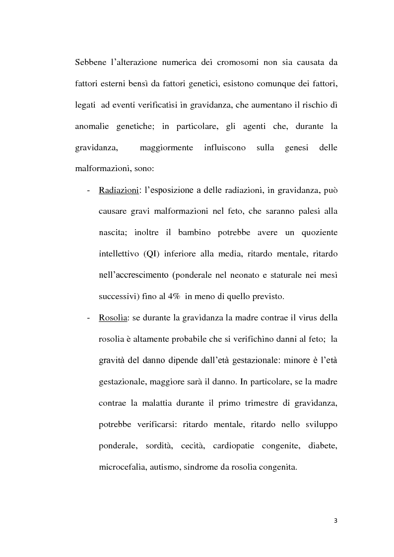 Anteprima della tesi: Patogenesi molecolare della Sindrome di Down, Pagina 4