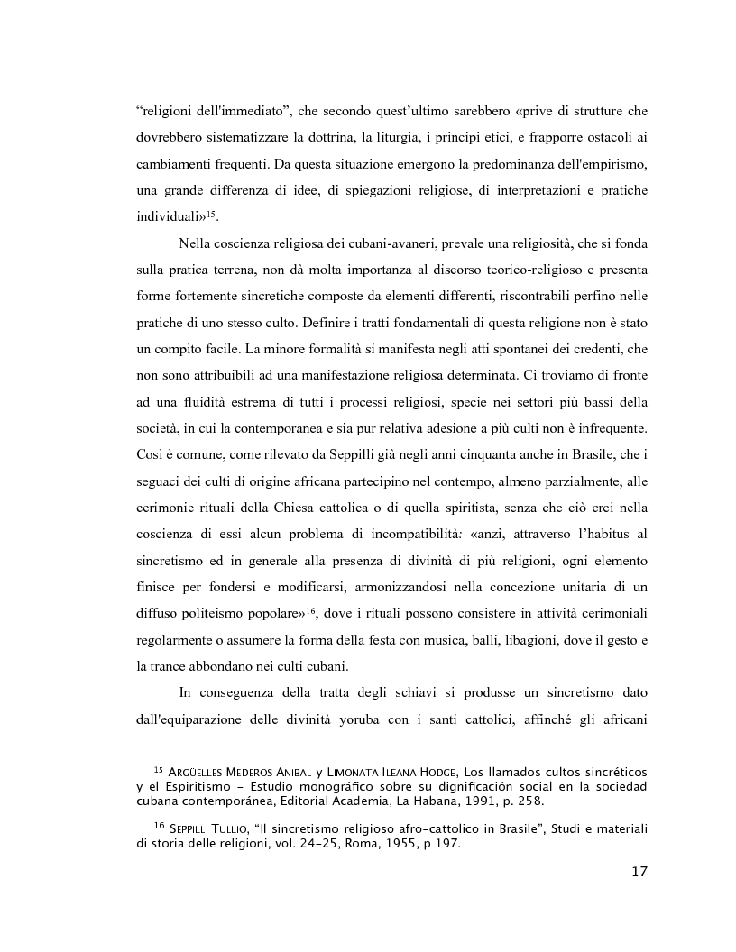 Anteprima della tesi: Esperienza di malattia e percorsi terapeutici nella Santería cubana riguardo all'HIV/aids. Una prospettiva di antropologia visuale., Pagina 13
