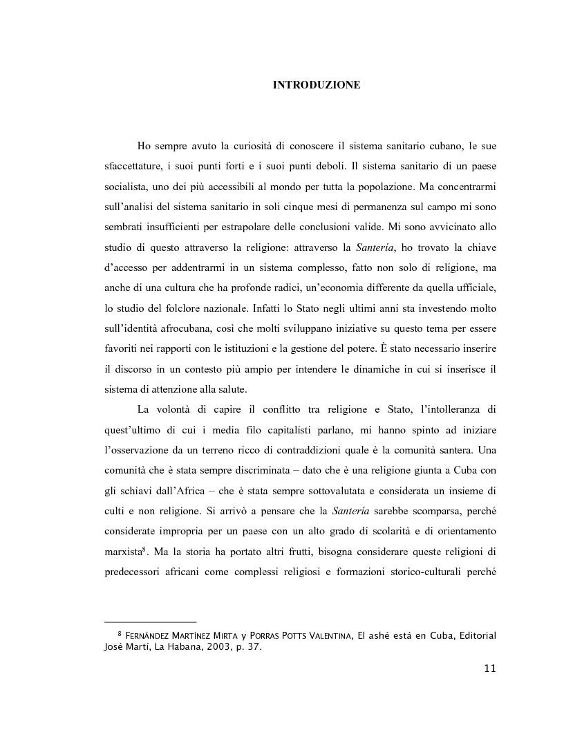 Anteprima della tesi: Esperienza di malattia e percorsi terapeutici nella Santería cubana riguardo all'HIV/aids. Una prospettiva di antropologia visuale., Pagina 7