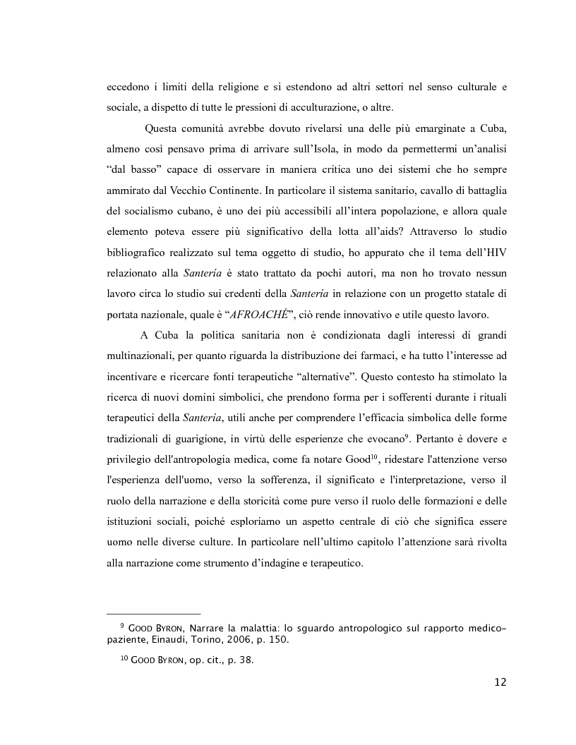 Anteprima della tesi: Esperienza di malattia e percorsi terapeutici nella Santería cubana riguardo all'HIV/aids. Una prospettiva di antropologia visuale., Pagina 8