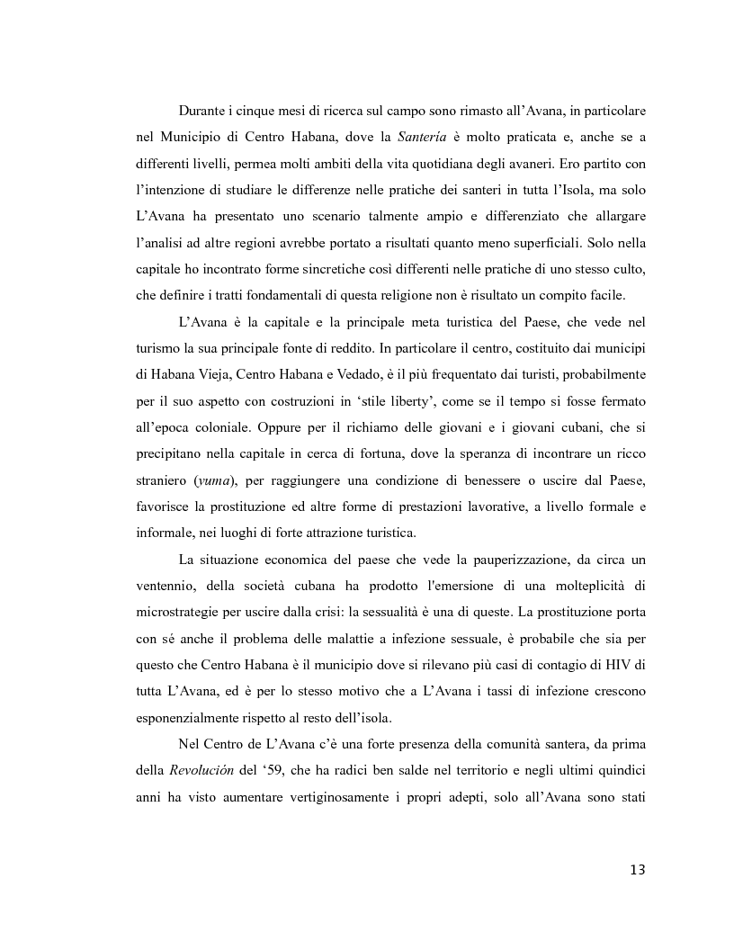 Anteprima della tesi: Esperienza di malattia e percorsi terapeutici nella Santería cubana riguardo all'HIV/aids. Una prospettiva di antropologia visuale., Pagina 9