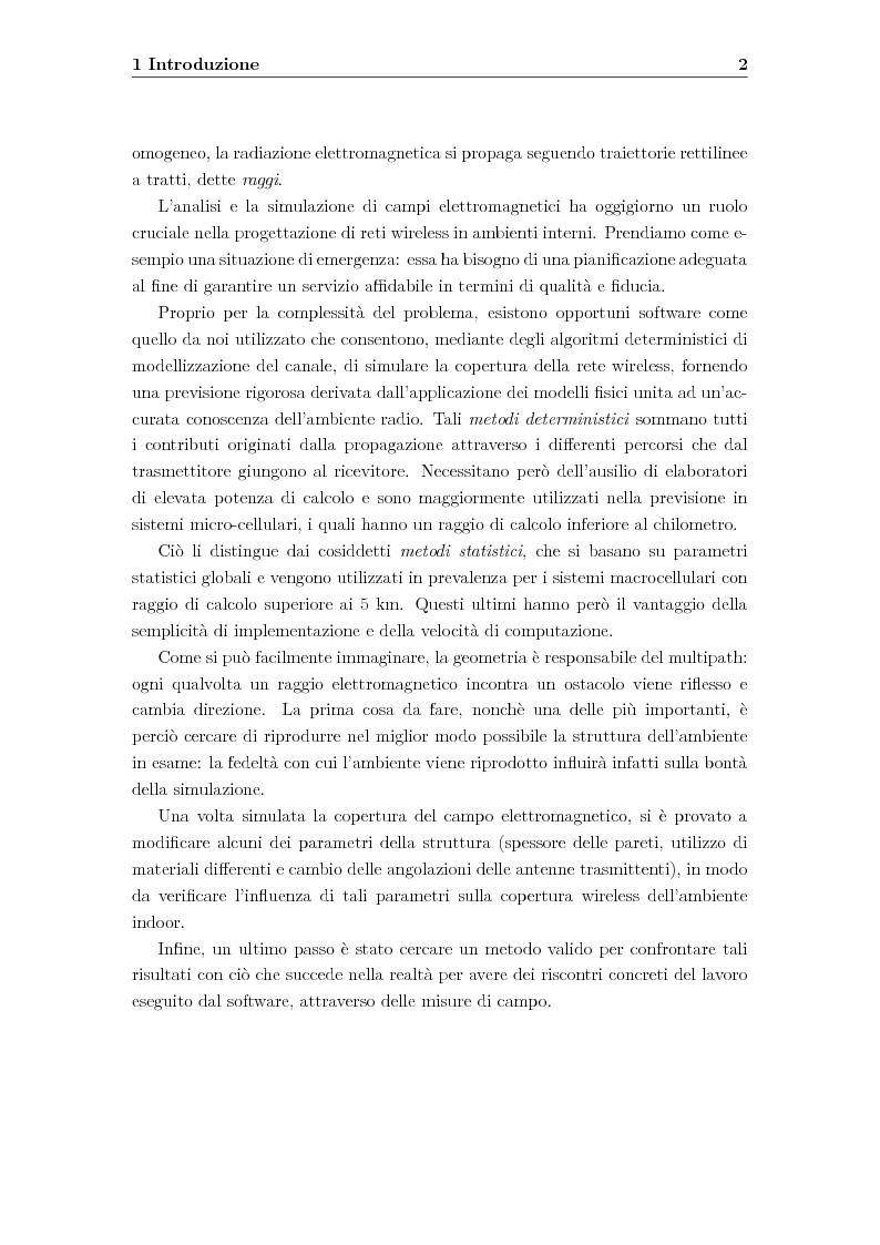 Anteprima della tesi: Ottimizzazione della radiocopertura in ambienti interni, Pagina 3