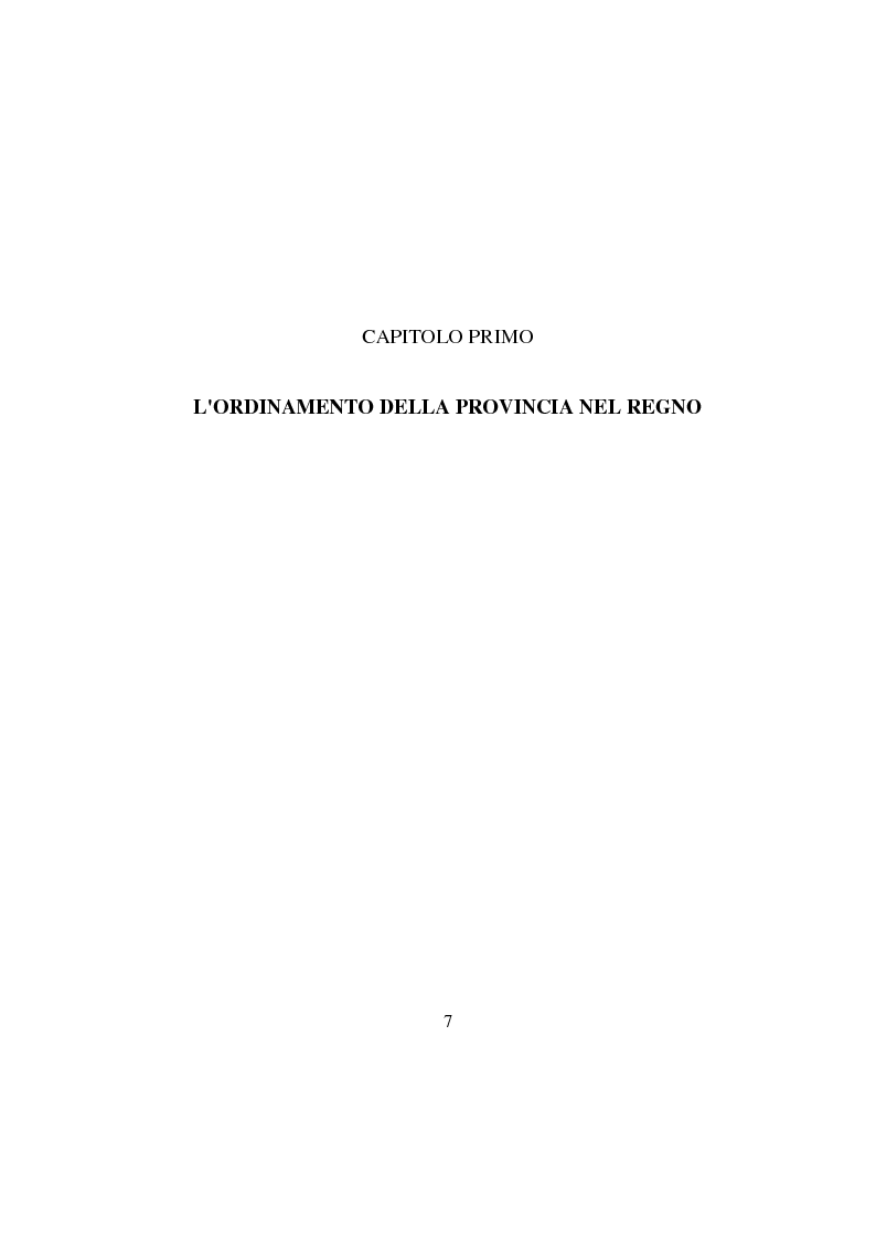 Anteprima della tesi: La Provincia. Ruolo storico e dibattito attuale con riferimento al caso di Perugia, Pagina 6