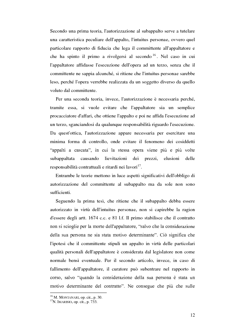 Anteprima della tesi: Subappalto e mafia: analisi della disciplina a tutela dei subcontratti dalle infiltrazioni mafiose., Pagina 11