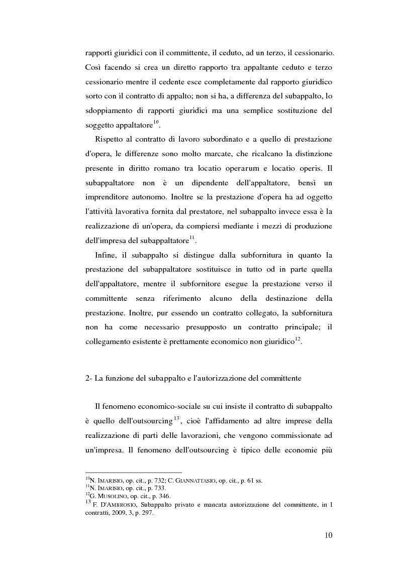 Anteprima della tesi: Subappalto e mafia: analisi della disciplina a tutela dei subcontratti dalle infiltrazioni mafiose., Pagina 9