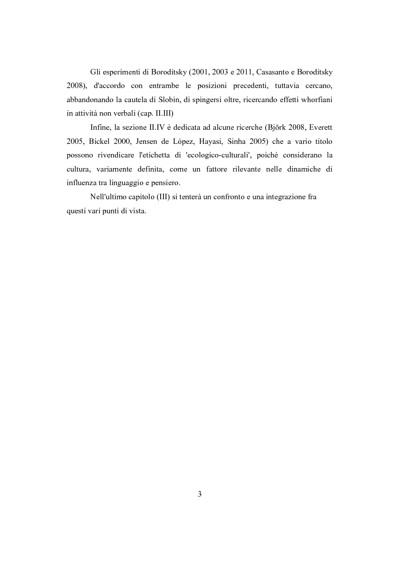 Anteprima della tesi: Differenti approcci al Relativismo Linguistico, Pagina 4