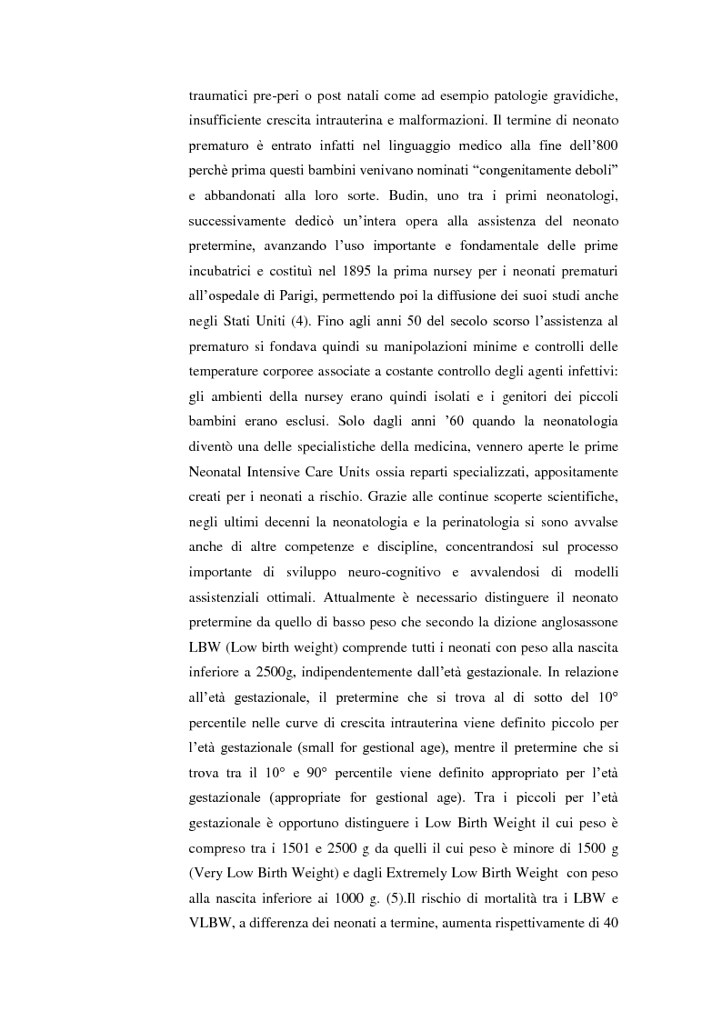 Anteprima della tesi: Studio delle sindromi neurocomportamentali e delle asimmetrie posturali nel prematuro. Valutazione neuropsicomotoria e trattamento riabilitativo, Pagina 3