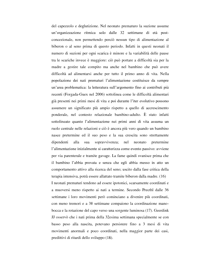 Anteprima della tesi: Studio delle sindromi neurocomportamentali e delle asimmetrie posturali nel prematuro. Valutazione neuropsicomotoria e trattamento riabilitativo, Pagina 7