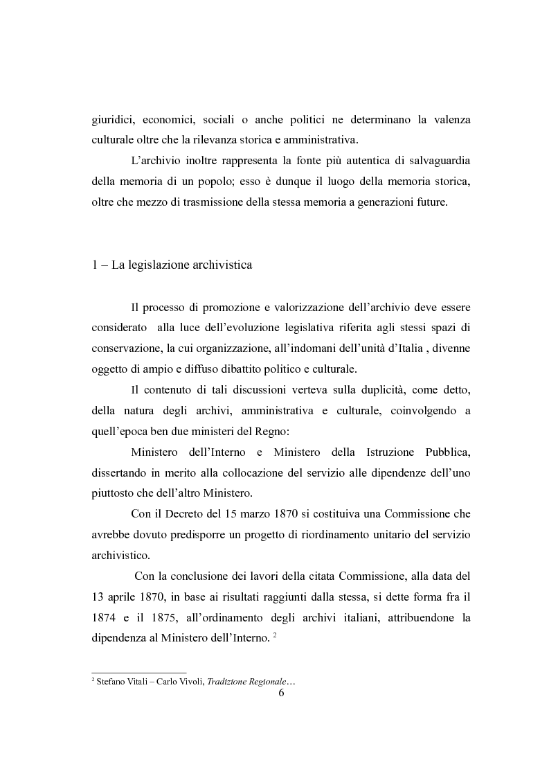 Anteprima della tesi: L'Archivio Scolastico. Un caso particolare: la Scuola Media Statale ''Michele Cipolla'', Pagina 3