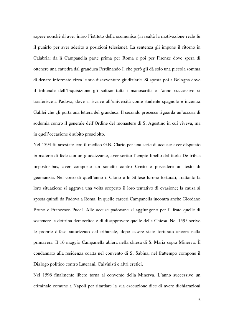 Anteprima della tesi: Machiavellismo e antimachiavellismo nel pensiero di Campanella, Pagina 4