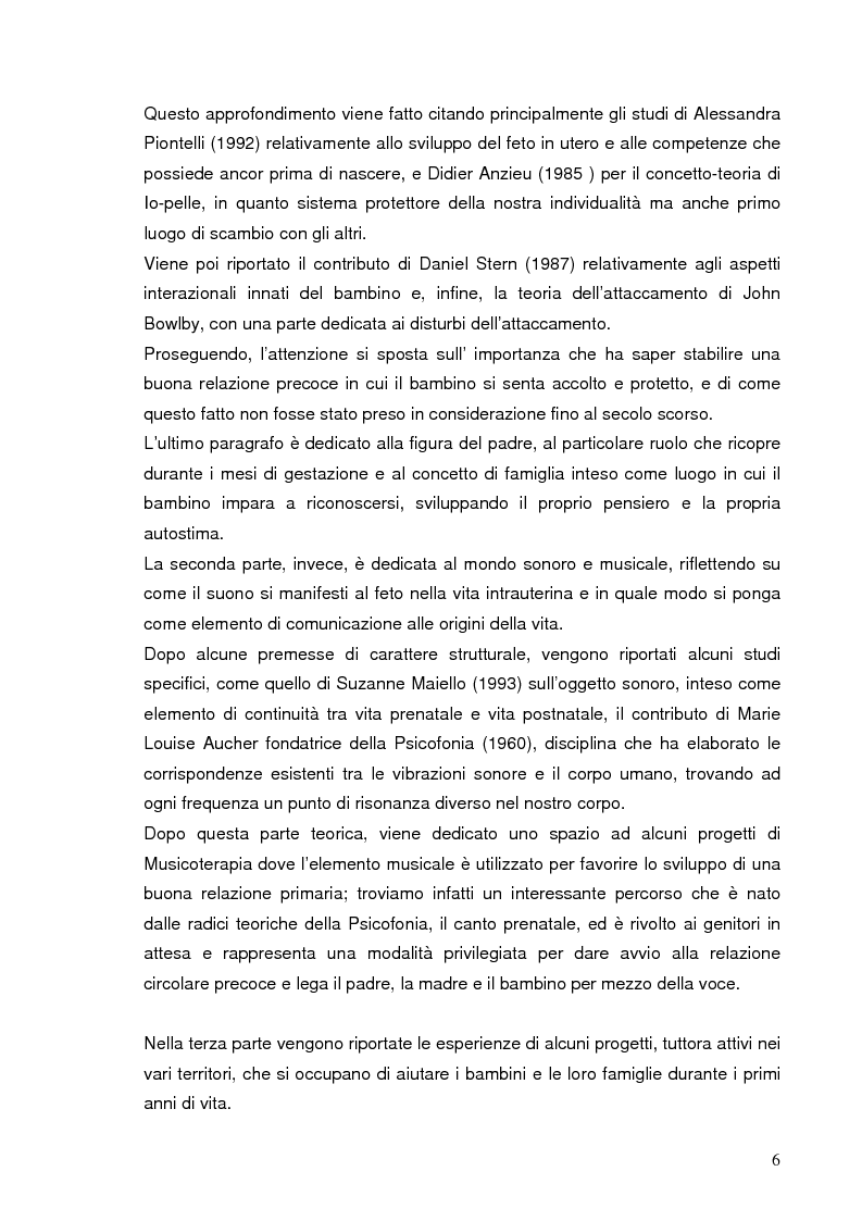 Anteprima della tesi: La relazione prenatale e il suo universo musicale, Pagina 3