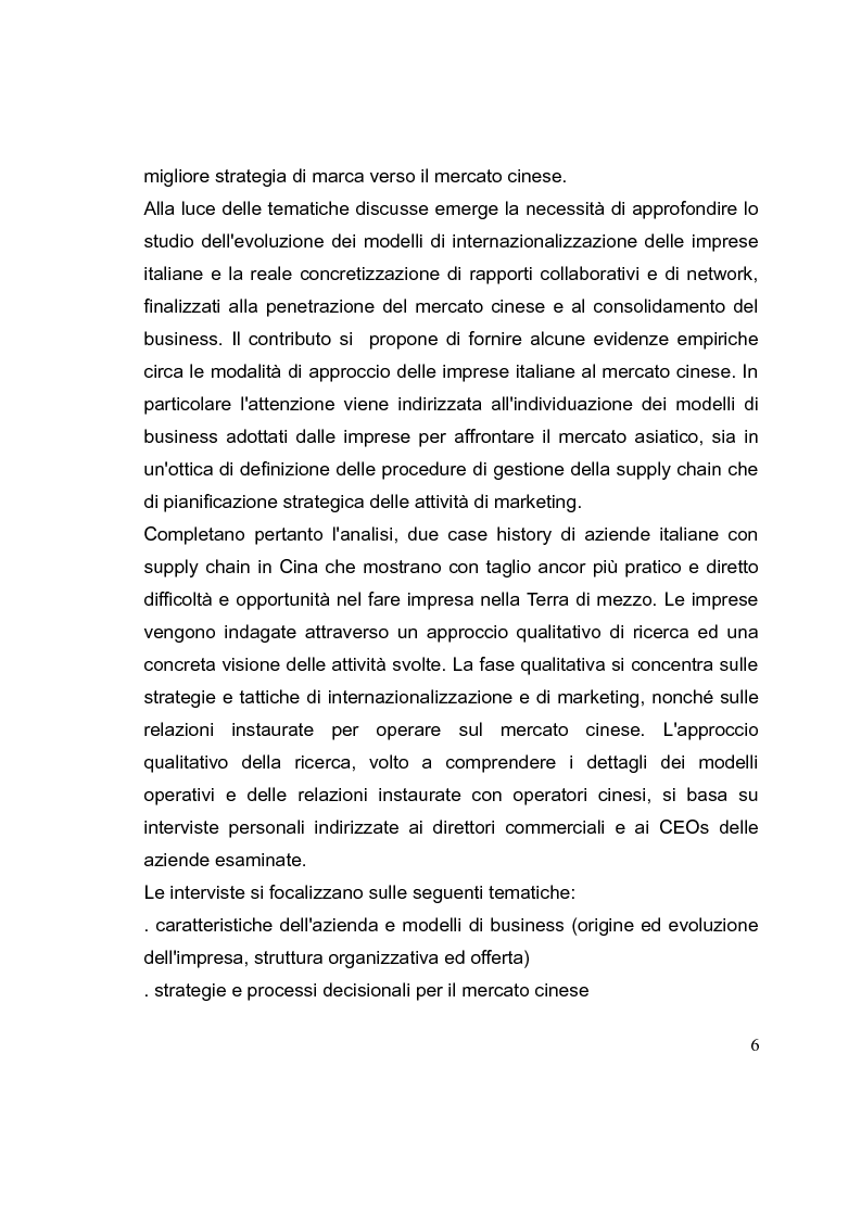 Anteprima della tesi: La competizione cinese: modalità di ingresso e strategie di crescita per le PMI italiane nel paese del dragone. Alcune esperienze del Made in Italy, Pagina 6