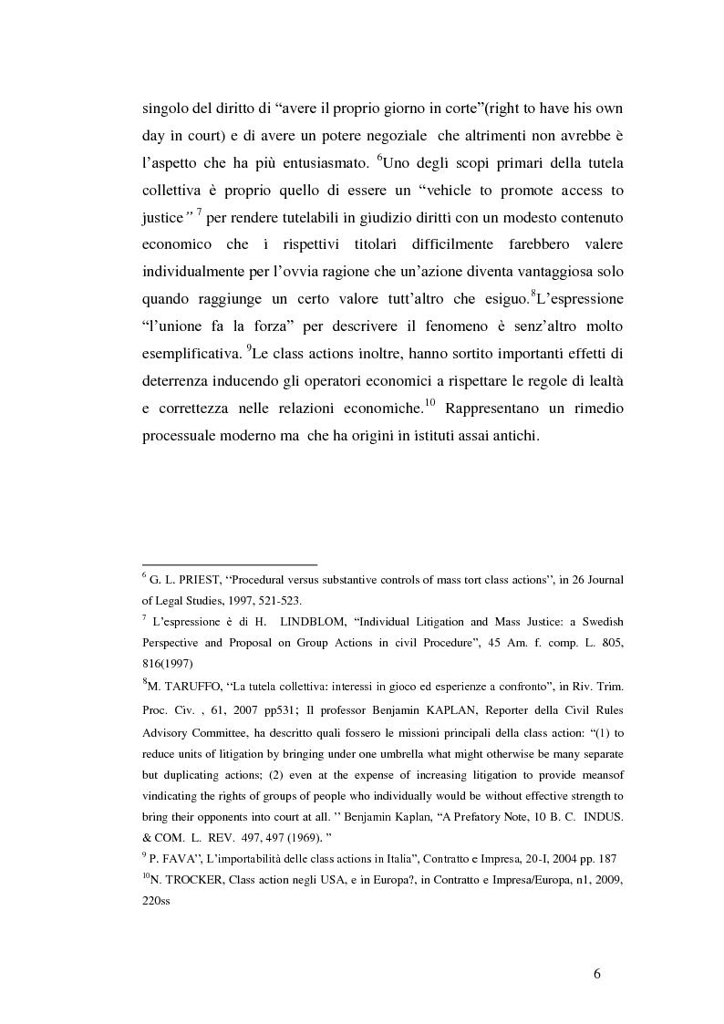 Anteprima della tesi: L'azione collettiva risarcitoria e restitutoria: profili comparatistici, Pagina 3