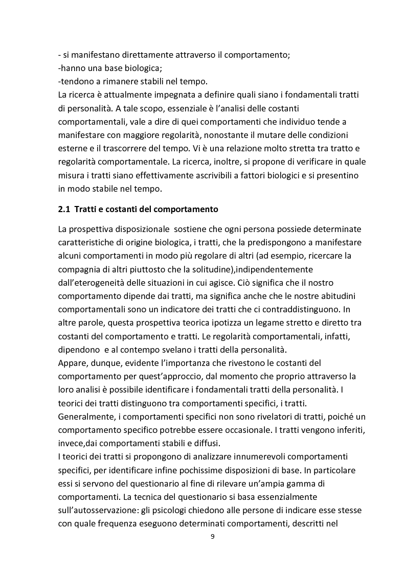 Anteprima della tesi: Personalità e aggressività nella prestazione sportiva: uno studio sperimentale, Pagina 8