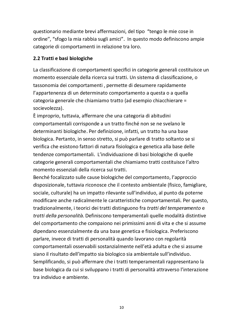 Anteprima della tesi: Personalità e aggressività nella prestazione sportiva: uno studio sperimentale, Pagina 9