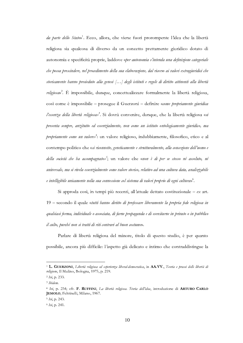 Anteprima della tesi: La libertà religiosa del minore, Pagina 3
