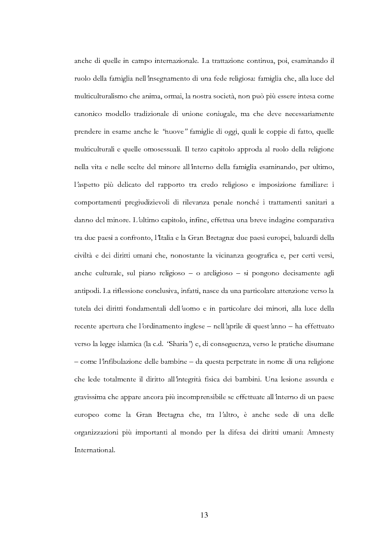 Anteprima della tesi: La libertà religiosa del minore, Pagina 6