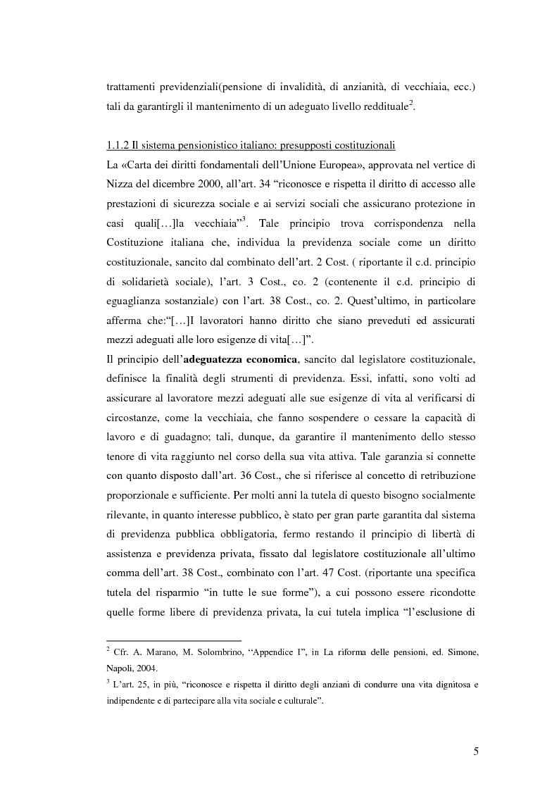 Anteprima della tesi: I Fondi Pensione: profili legislativi e prospettive di mercato, Pagina 6