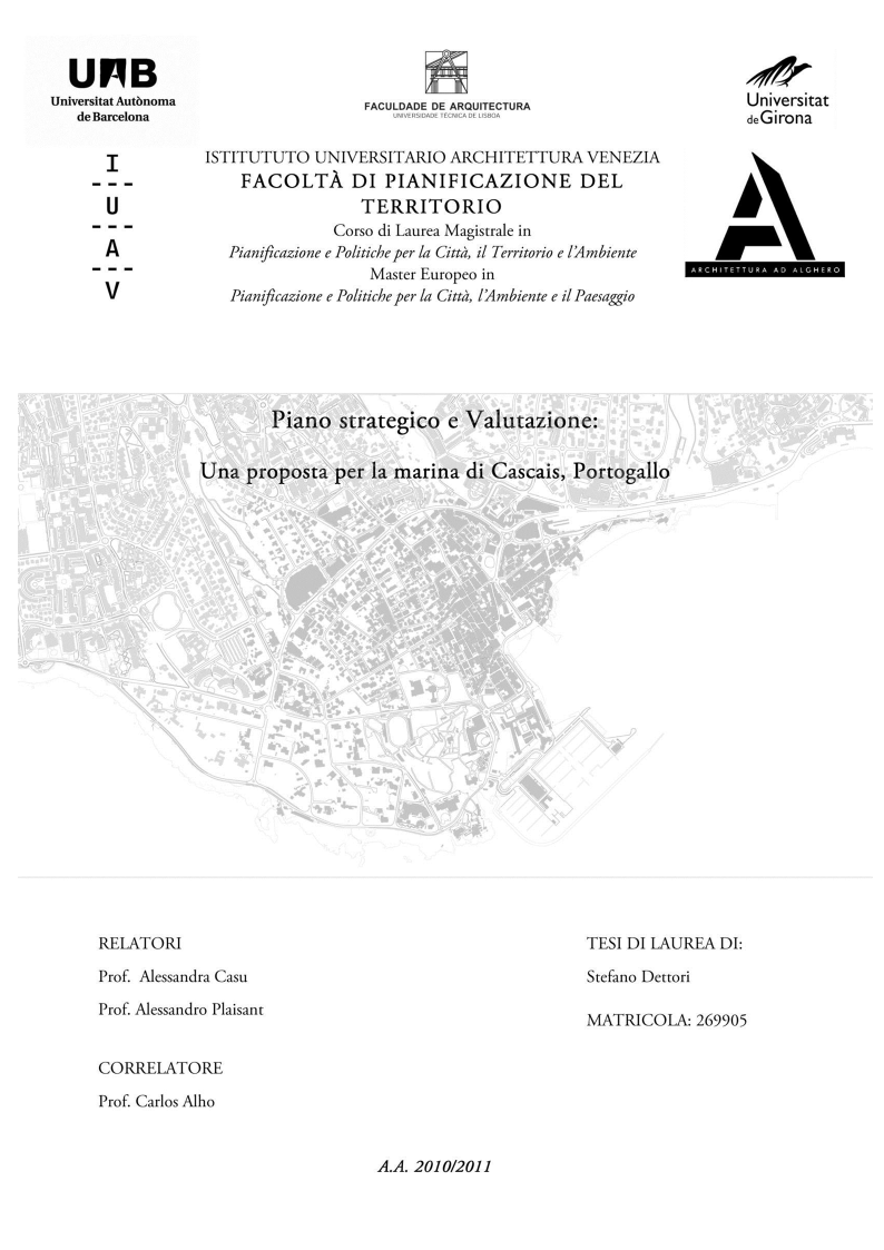 Anteprima della tesi: Piano strategico e valutazione, una proposta per la marina di Cascais, Pagina 1