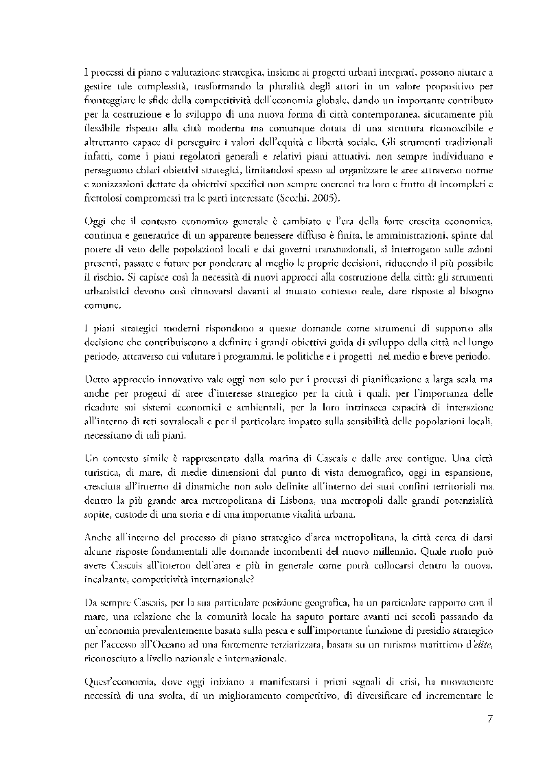 Anteprima della tesi: Piano strategico e valutazione, una proposta per la marina di Cascais, Pagina 6