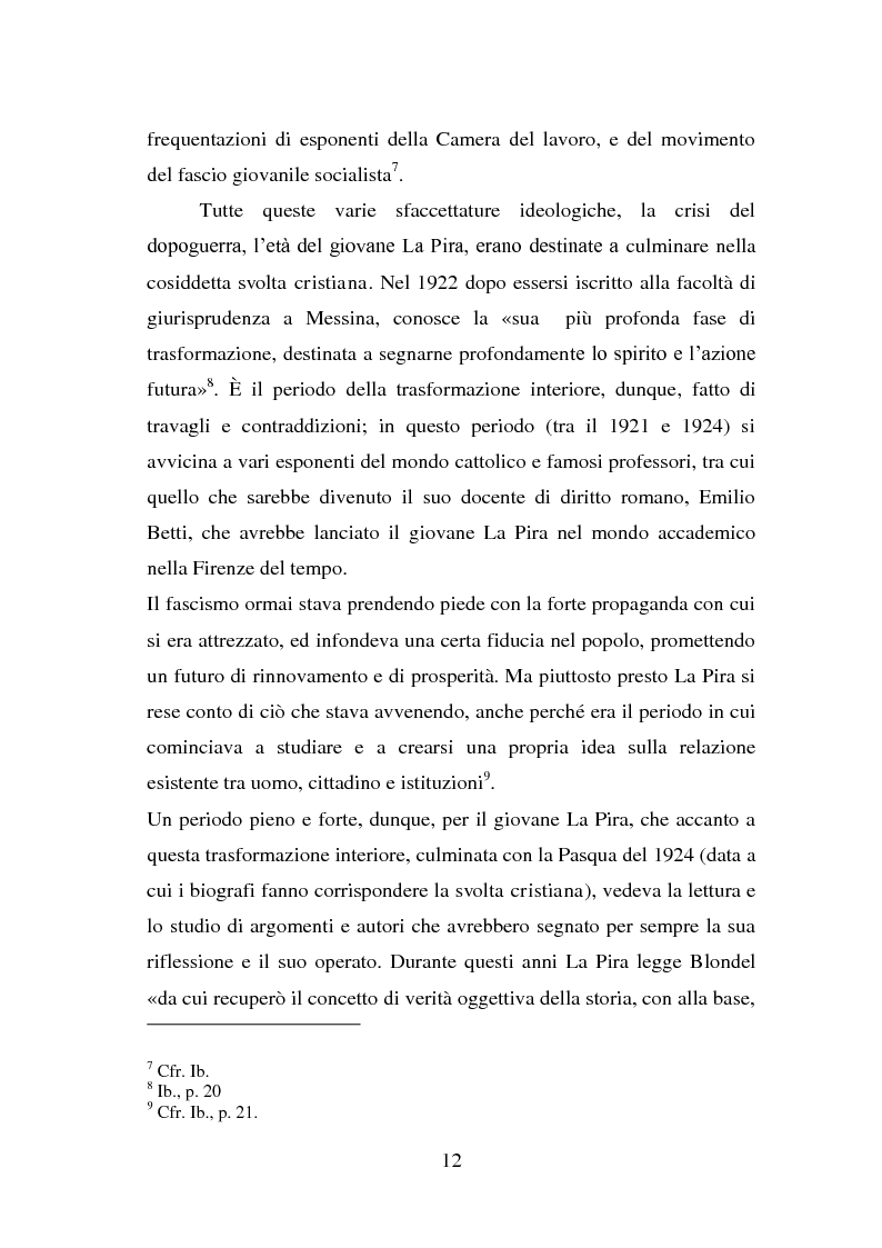 Anteprima della tesi: La visione della persona umana nel pensiero di Giorgio La Pira, Pagina 11