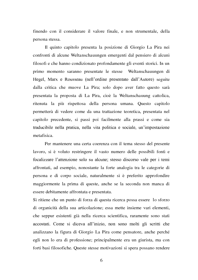 Anteprima della tesi: La visione della persona umana nel pensiero di Giorgio La Pira, Pagina 5