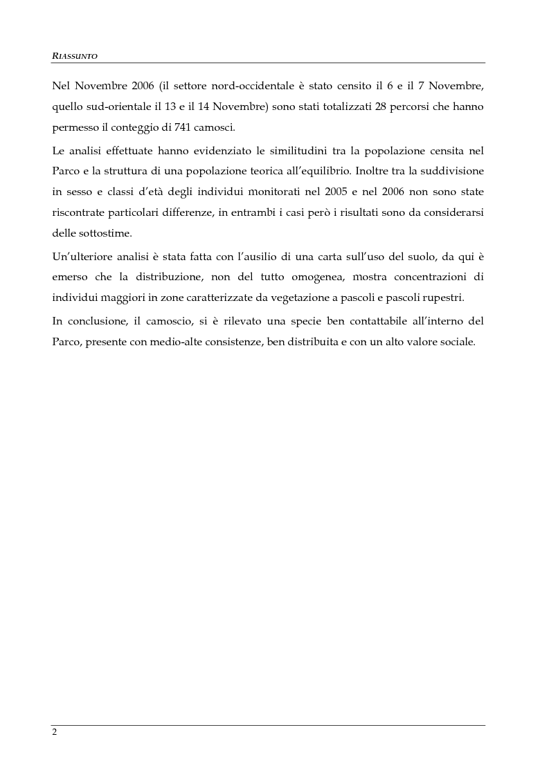 Anteprima della tesi: Monitoraggio della popolazione di Camoscio delle Alpi (Rupicapra rupicapra rupicapra) nel parco nazionale della Val Grande, Pagina 3