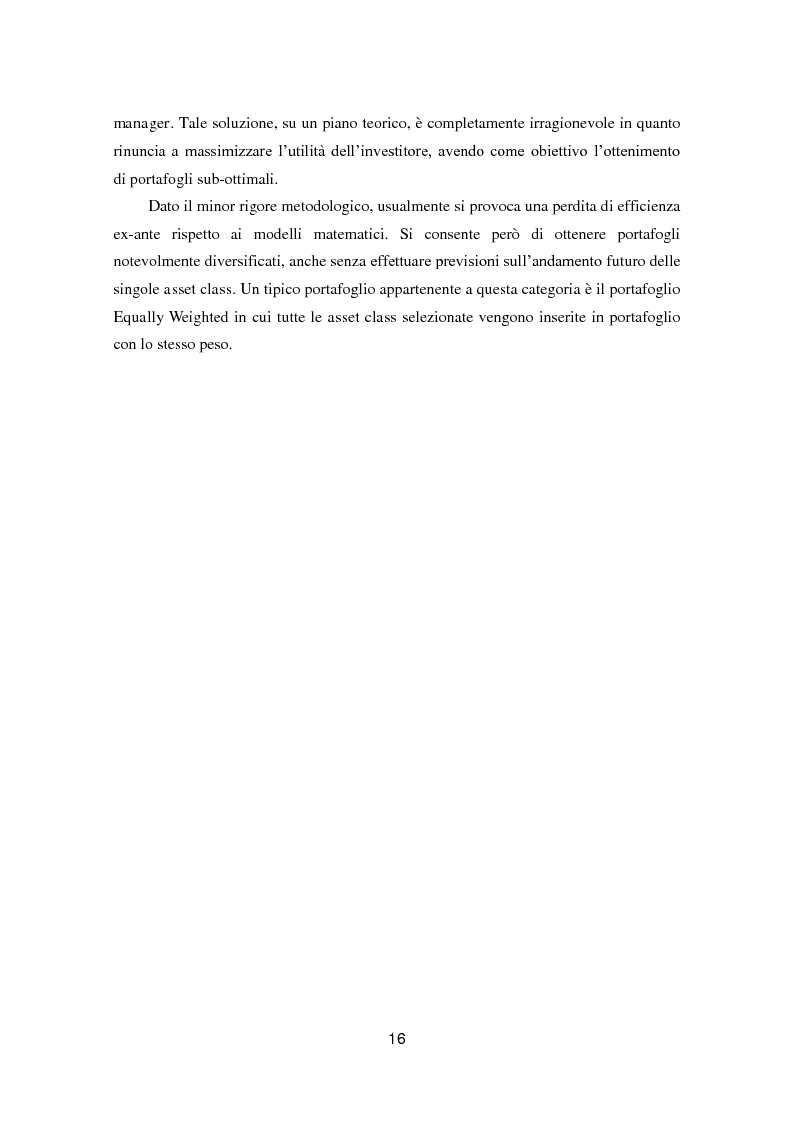 Anteprima della tesi: Putting Markowitz Theory at Work, Pagina 11