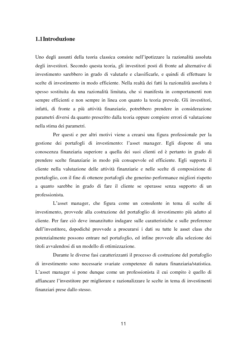Anteprima della tesi: Putting Markowitz Theory at Work, Pagina 6