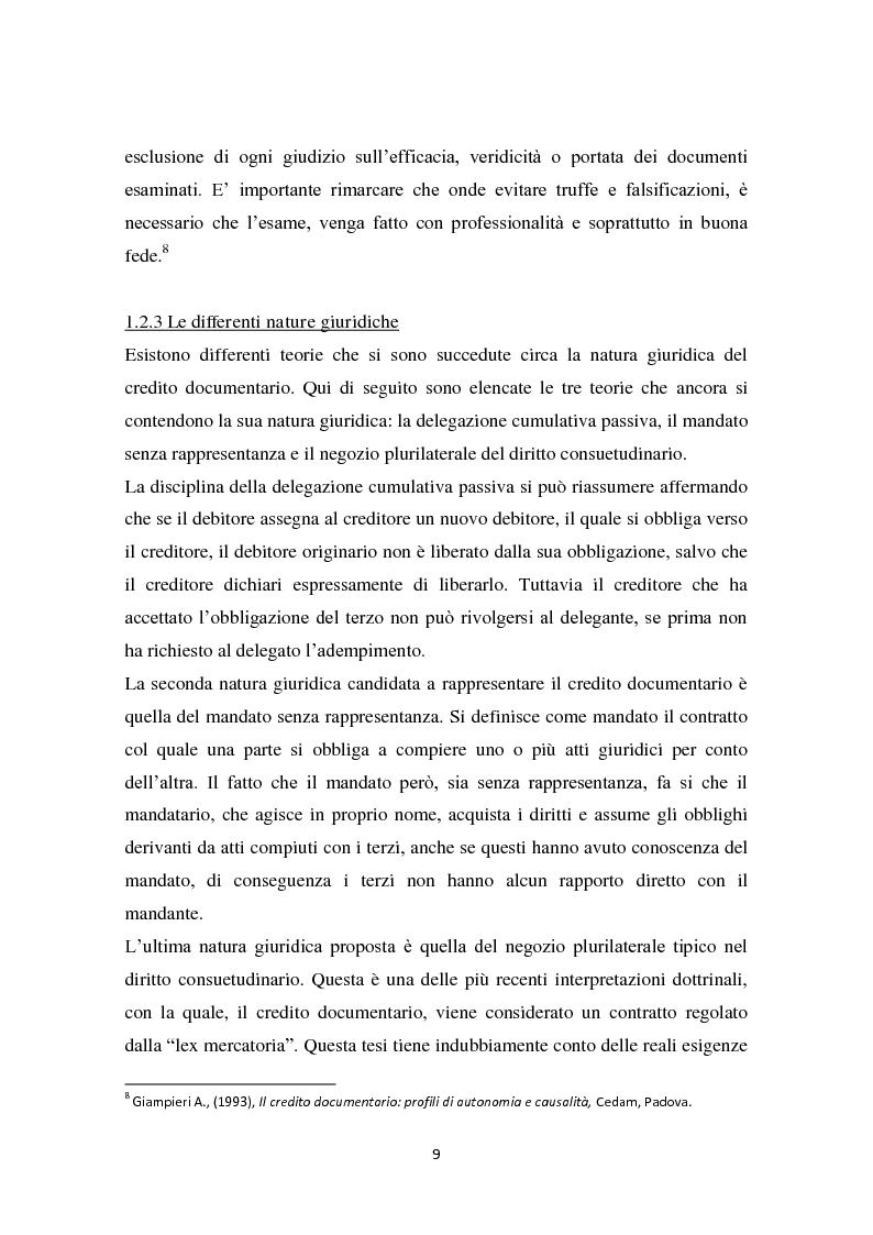 Anteprima della tesi: Compravendita internazionale di merci: il credito documentario e la polizza di carico, Pagina 10