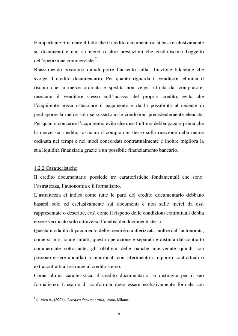 Anteprima della tesi: Compravendita internazionale di merci: il credito documentario e la polizza di carico, Pagina 9