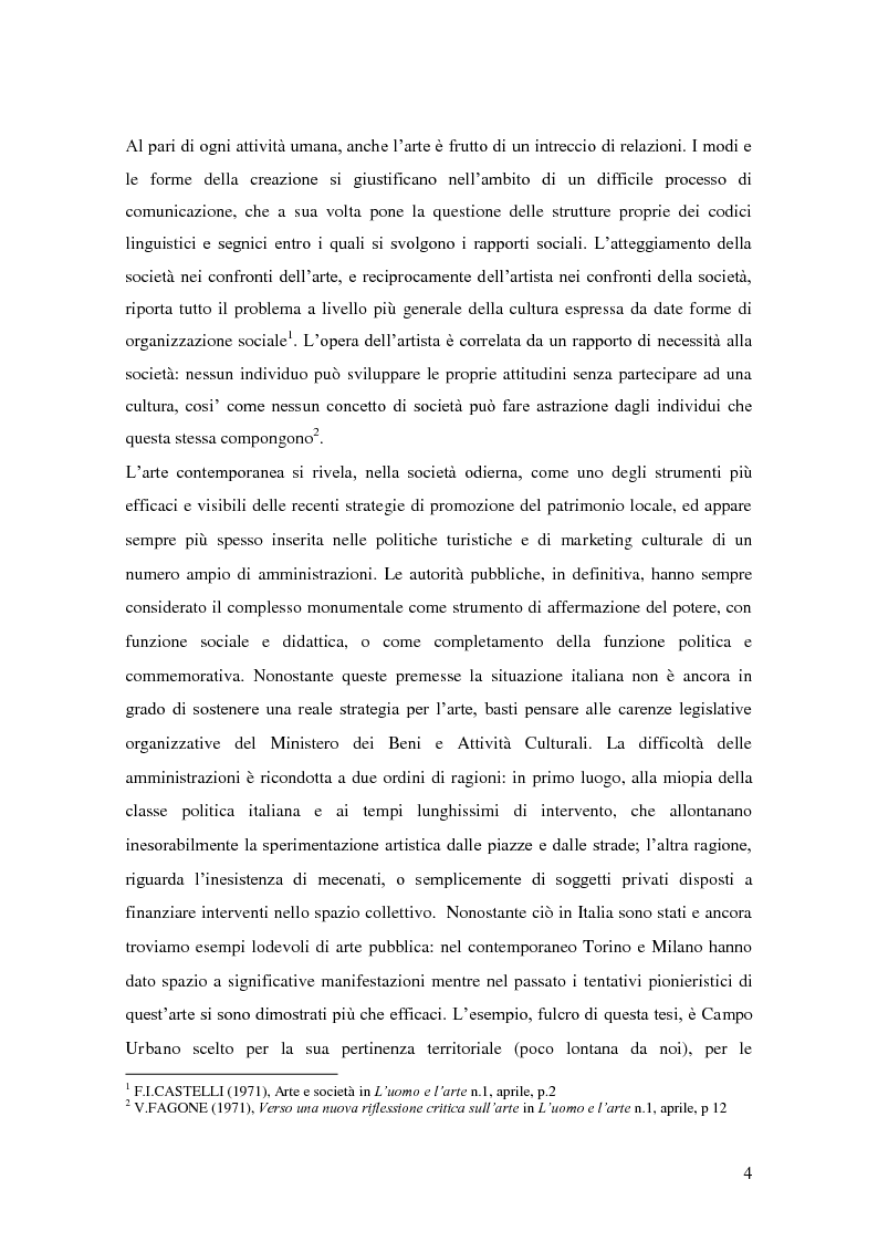 Anteprima della tesi: Arte pubblica, intorno a Campo Urbano, Pagina 4
