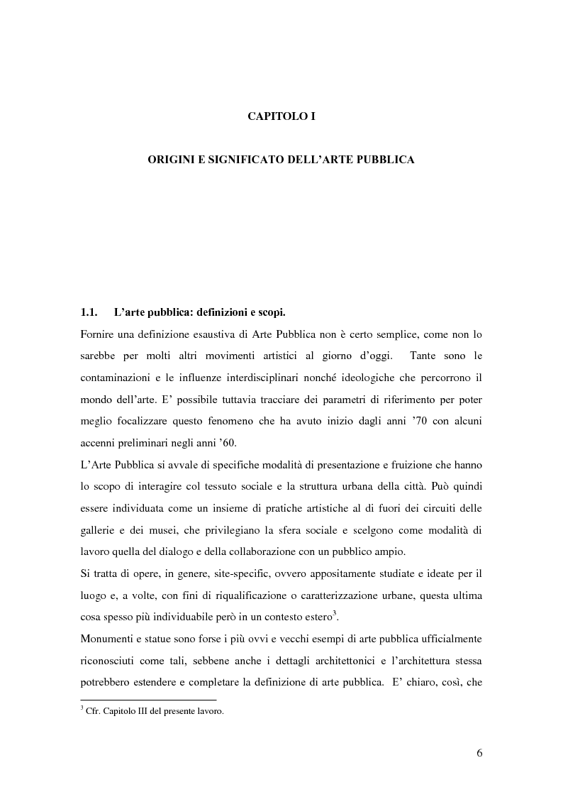 Anteprima della tesi: Arte pubblica, intorno a Campo Urbano, Pagina 6