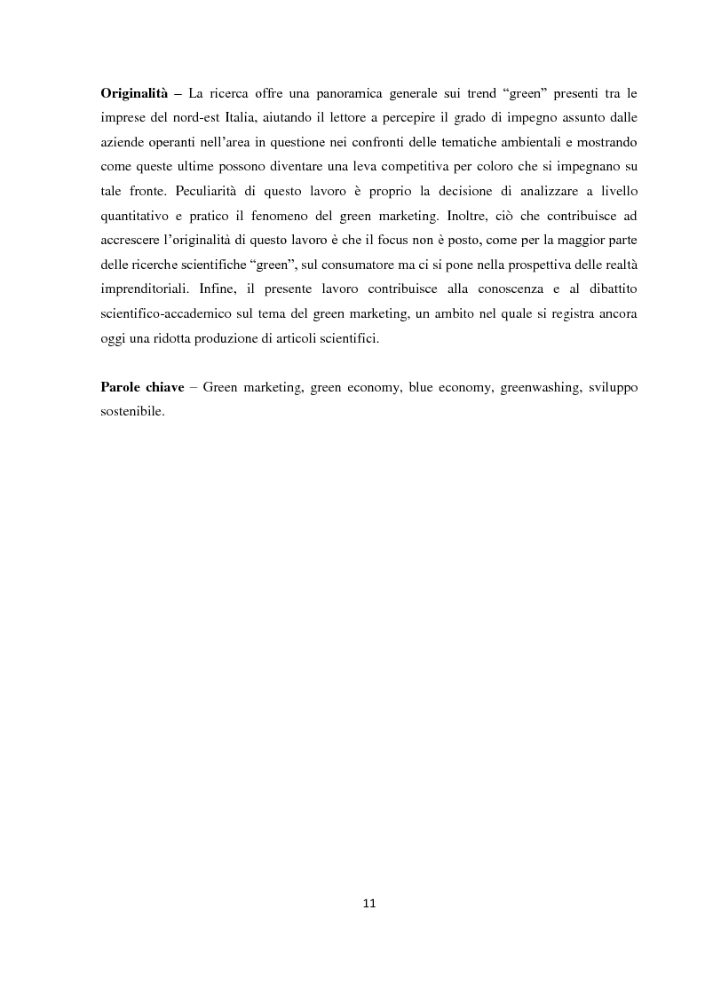 Anteprima della tesi: Tra green economy e blue economy: analisi teorica ed empirica sulla diffusione del green marketing e delle pratiche “verdi” in generale, Pagina 8