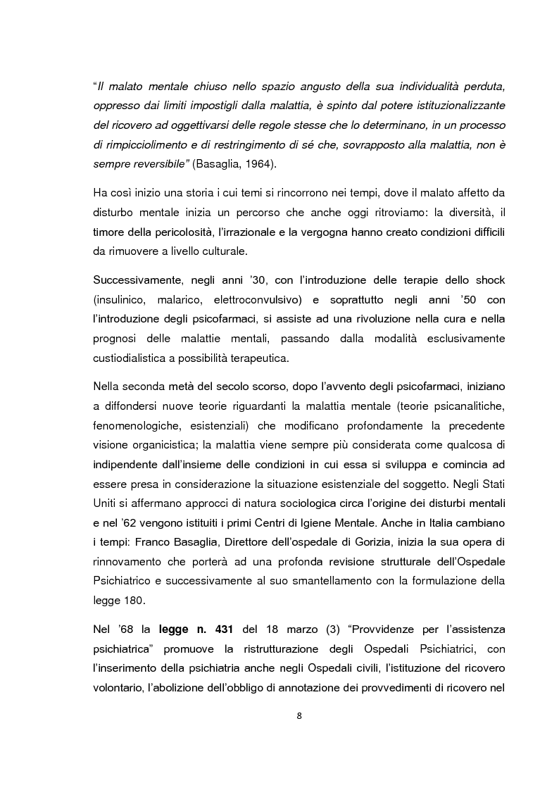 Anteprima della tesi: Implementazione della visita domiciliare come strumento di cura per il paziente psichiatrico, Pagina 3
