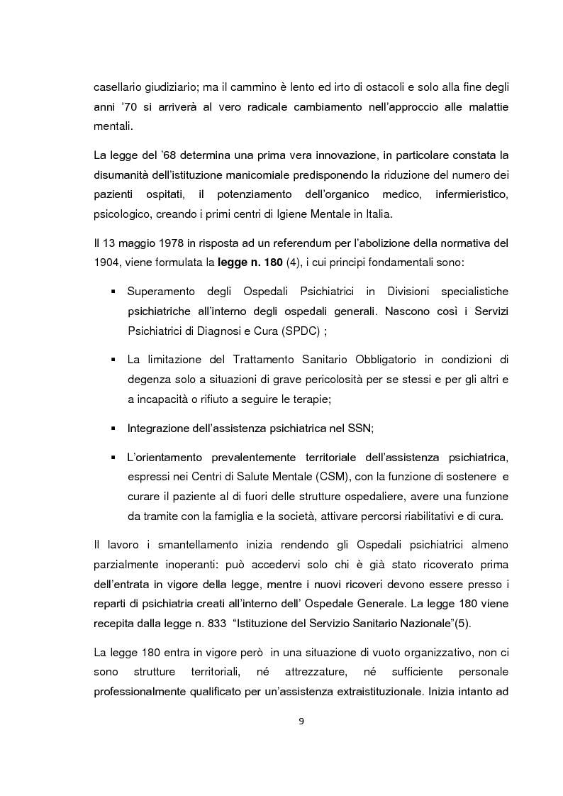 Anteprima della tesi: Implementazione della visita domiciliare come strumento di cura per il paziente psichiatrico, Pagina 4