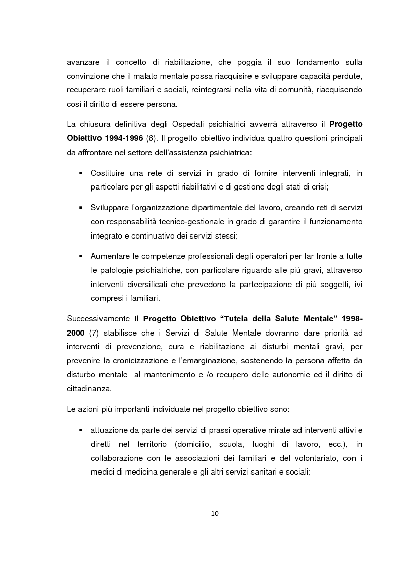 Anteprima della tesi: Implementazione della visita domiciliare come strumento di cura per il paziente psichiatrico, Pagina 5
