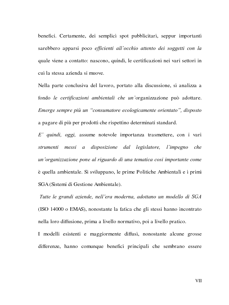 Anteprima della tesi: La Responsabilità sociale delle imprese e le certificazioni ambientali: Iso 14001, Pagina 6