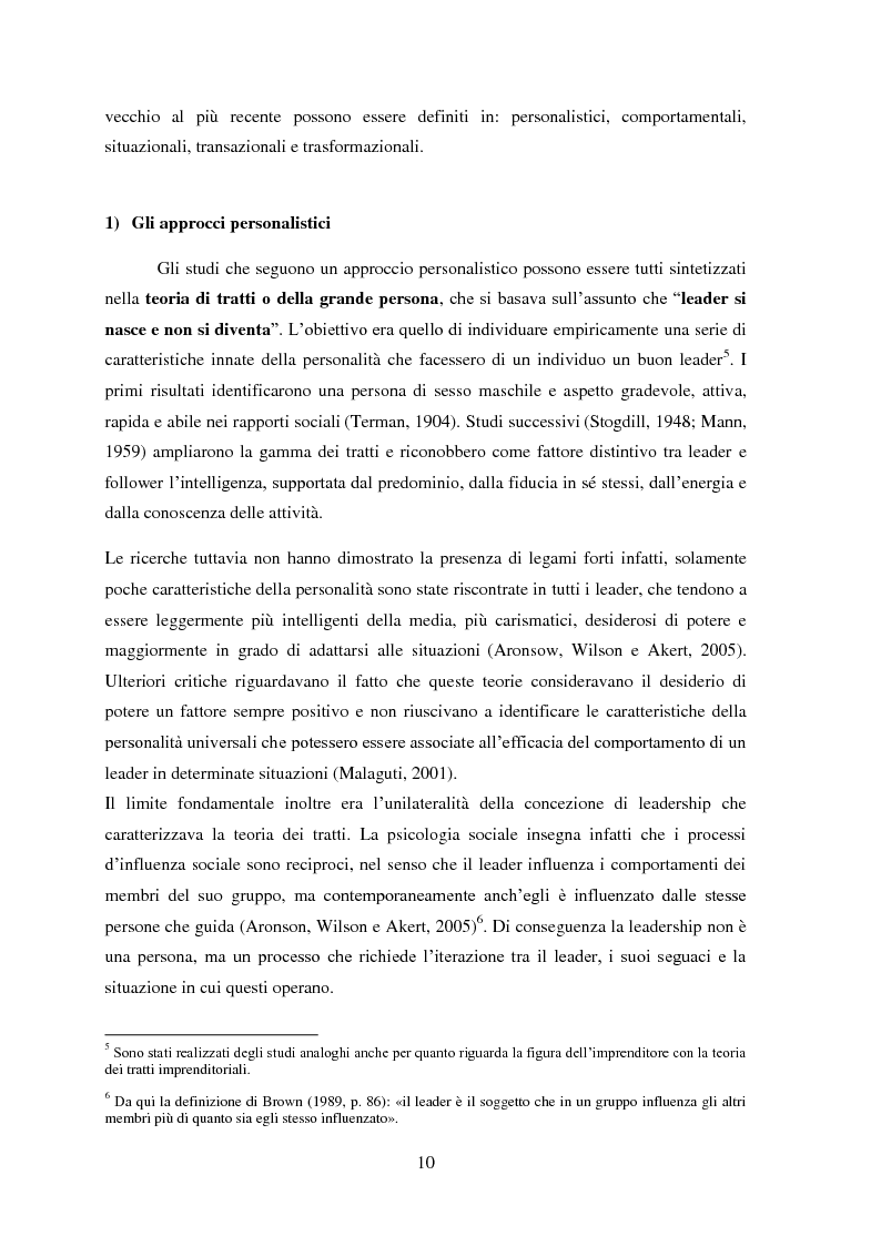 Anteprima della tesi: Leadership, cambiamento e cultura nelle organizzazioni: il caso SWG, Pagina 10