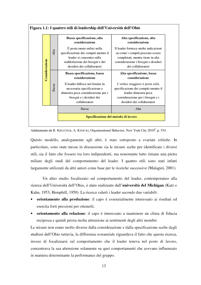 Anteprima della tesi: Leadership, cambiamento e cultura nelle organizzazioni: il caso SWG, Pagina 13