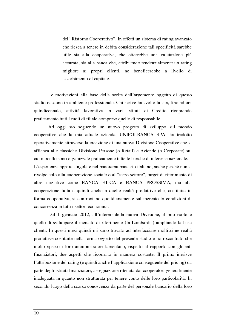Anteprima della tesi: Rischio di Credito e Valutazione della PD nelle Cooperative Italiane, Pagina 3