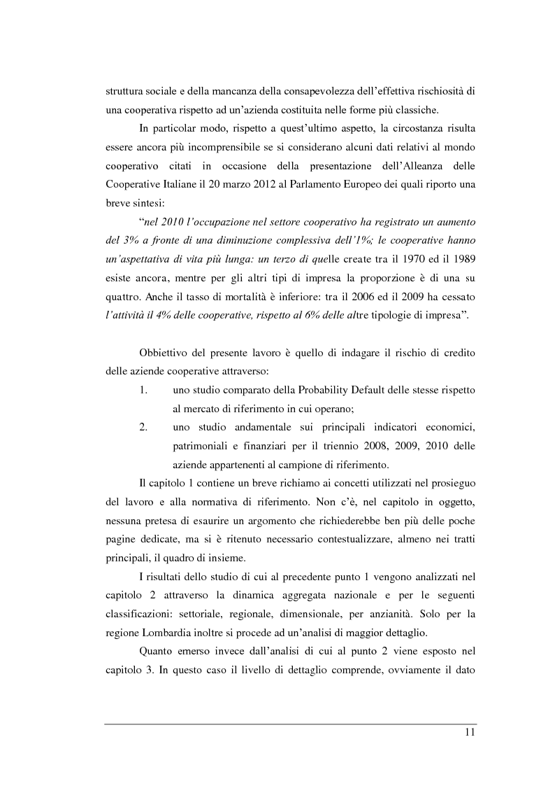 Anteprima della tesi: Rischio di Credito e Valutazione della PD nelle Cooperative Italiane, Pagina 4