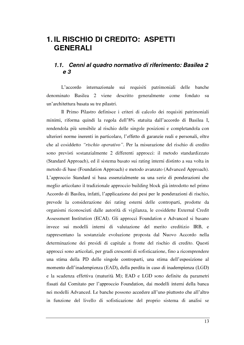 Anteprima della tesi: Rischio di Credito e Valutazione della PD nelle Cooperative Italiane, Pagina 6
