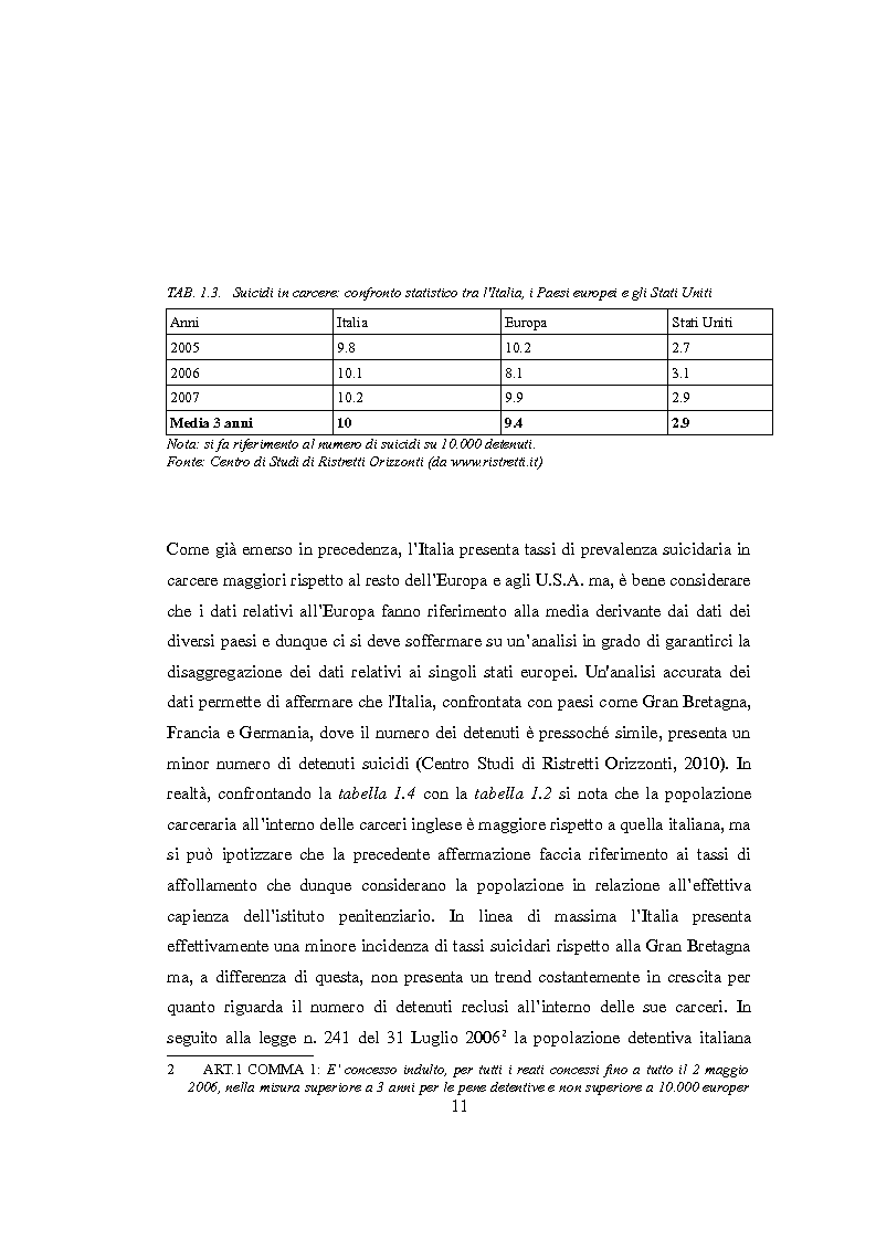 Anteprima della tesi: Vittimologia penitenziaria: uno studio esplorativo nella Casa Circondariale di Torino, Pagina 12