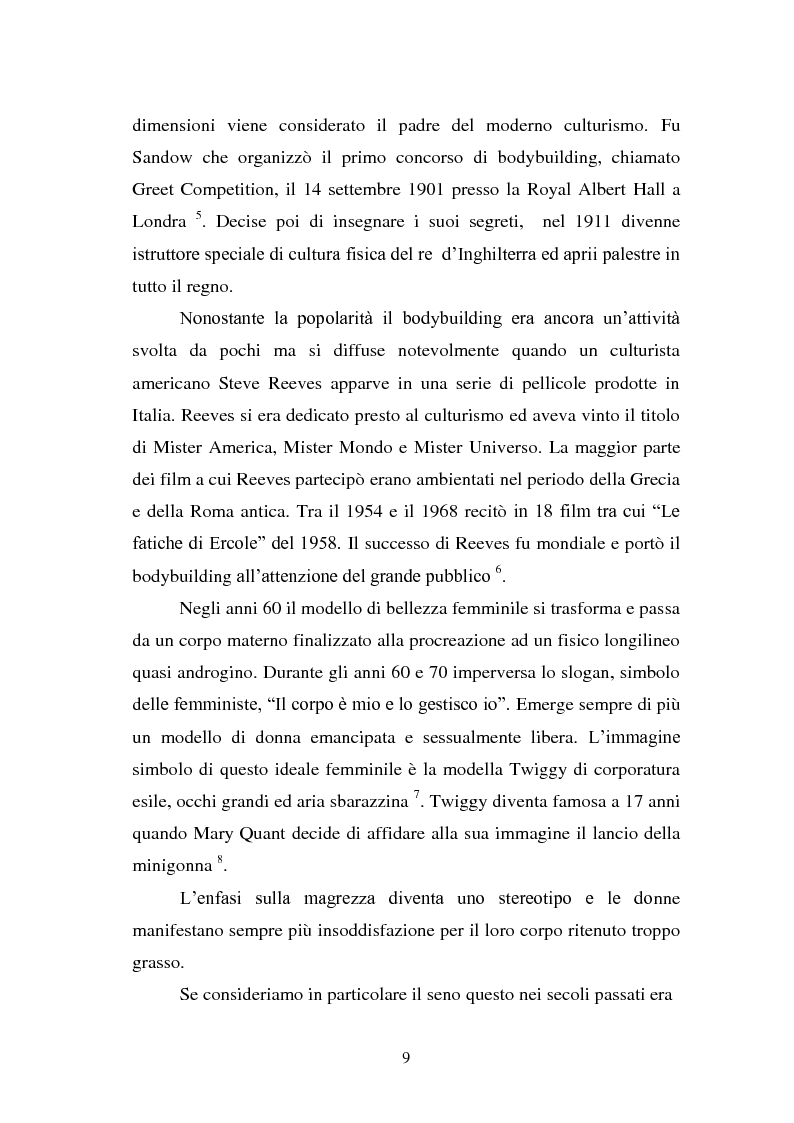 Anteprima della tesi: Trattamenti estetici e bodybuilding - La dipendenza dall'immagine, Pagina 5