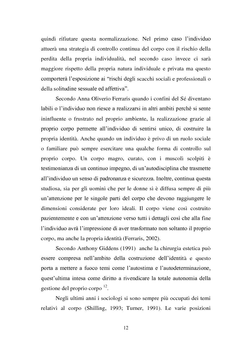 Anteprima della tesi: Trattamenti estetici e bodybuilding - La dipendenza dall'immagine, Pagina 8