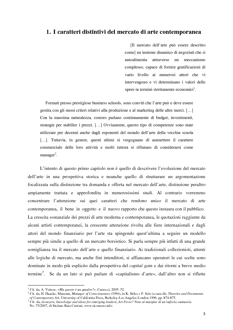 Anteprima della tesi: Il mercato dell'arte contemporanea:
Europa vs USA, Pagina 4