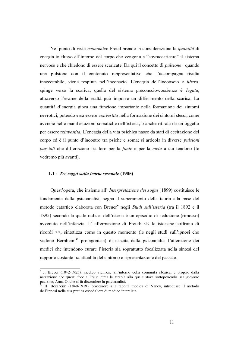 Anteprima della tesi: La revisione kleiniana e bioniana del modello pulsionale freudiano nel pensiero di Antonio Imbasciati, Pagina 10