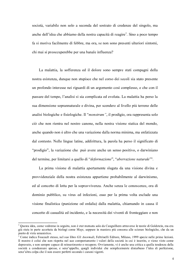 Anteprima della tesi: Il concetto di malattia nelle opere di Goldstein e Canghuilem, Pagina 3
