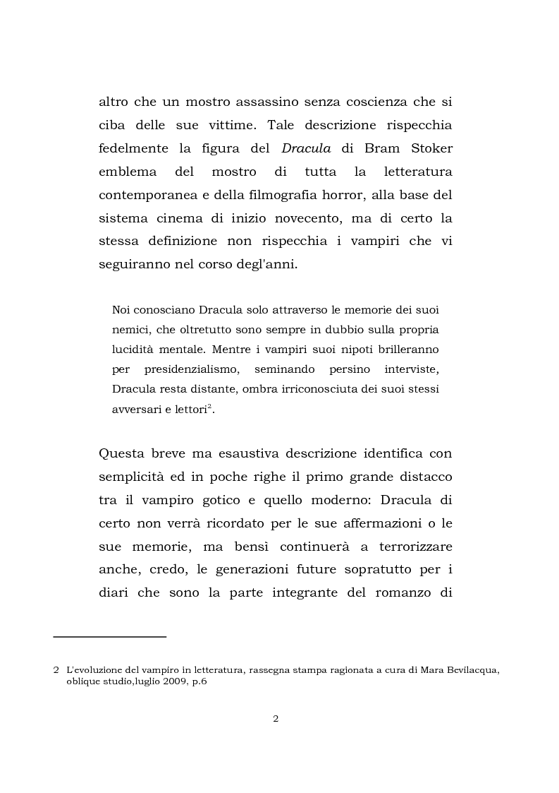 Anteprima della tesi: Vampire's legacy: percorso attraverso alcune rappresentazioni contemporanee del vampiro, Pagina 3